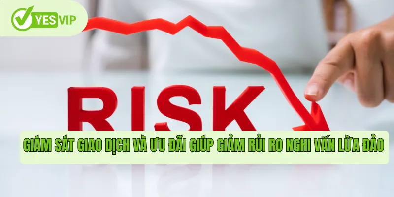 Giám sát giao dịch và ưu đãi giúp giảm rủi ro nghi vấn lừa đảo